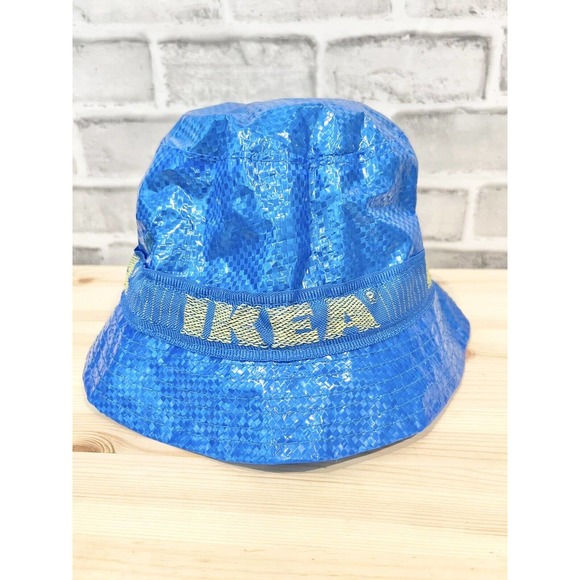 IKEA Other - Ikea Knorva Plastic Bag Lined Bucket Hat Cap One Size Blue Official Y2K 90s VTG